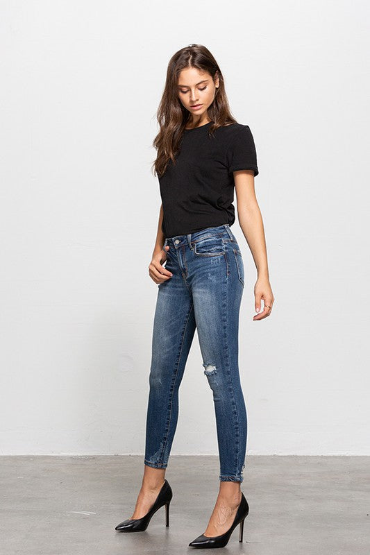 INSANE GENE MID-RISE ANKLE SKINNY JEANS