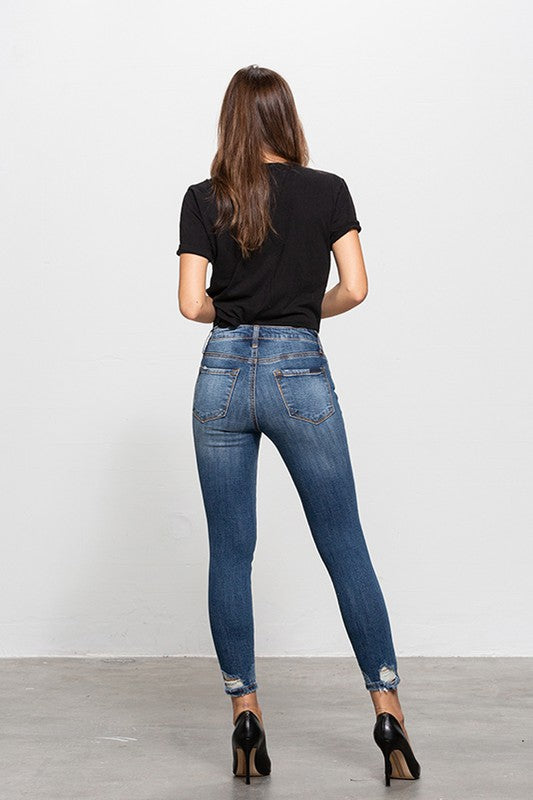 INSANE GENE MID-RISE ANKLE SKINNY JEANS