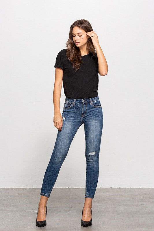 INSANE GENE MID-RISE ANKLE SKINNY JEANS