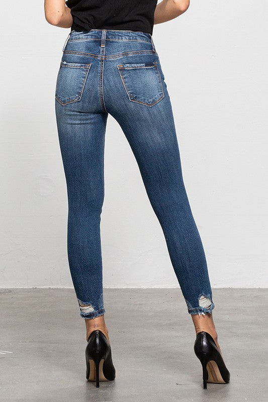 INSANE GENE MID-RISE ANKLE SKINNY JEANS