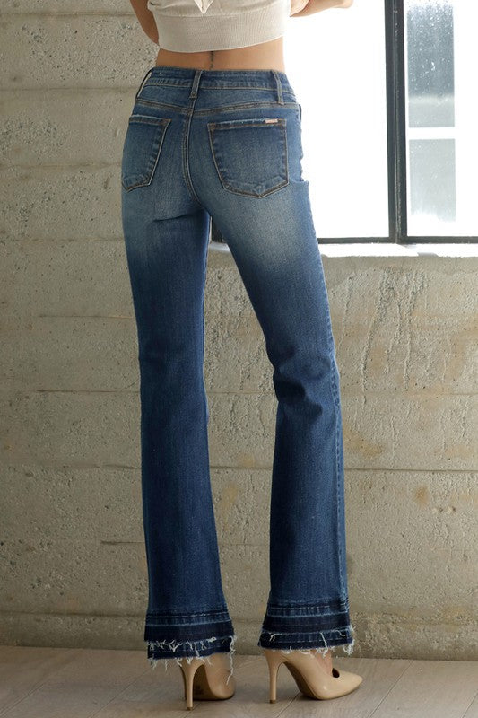 Insane Gene Mid-Rise Double Un-Hem Premium Flare Jeans