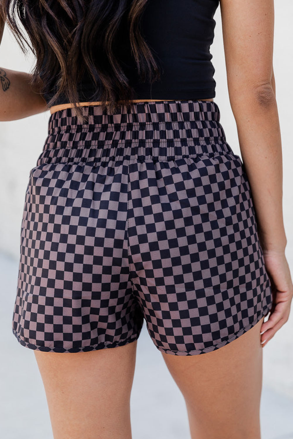 Blue Leopard High Waisted Athletic Shorts