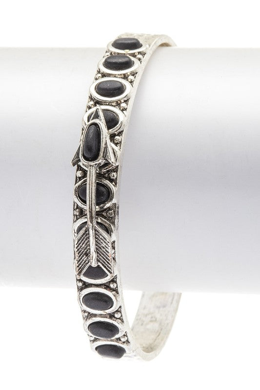 Arrow Western Stone Pave Open Cuff