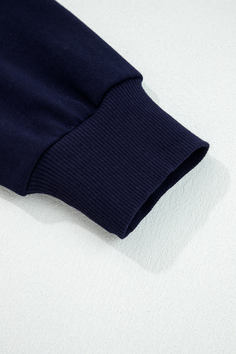 Black CLASSY UNTIL KICKOFF Plush Letter Patched Loose Sweatshirt