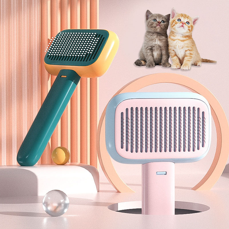 New Pet Cat Dog Hair Brush Hair Massage Comb Open-Knot Brush Grooming