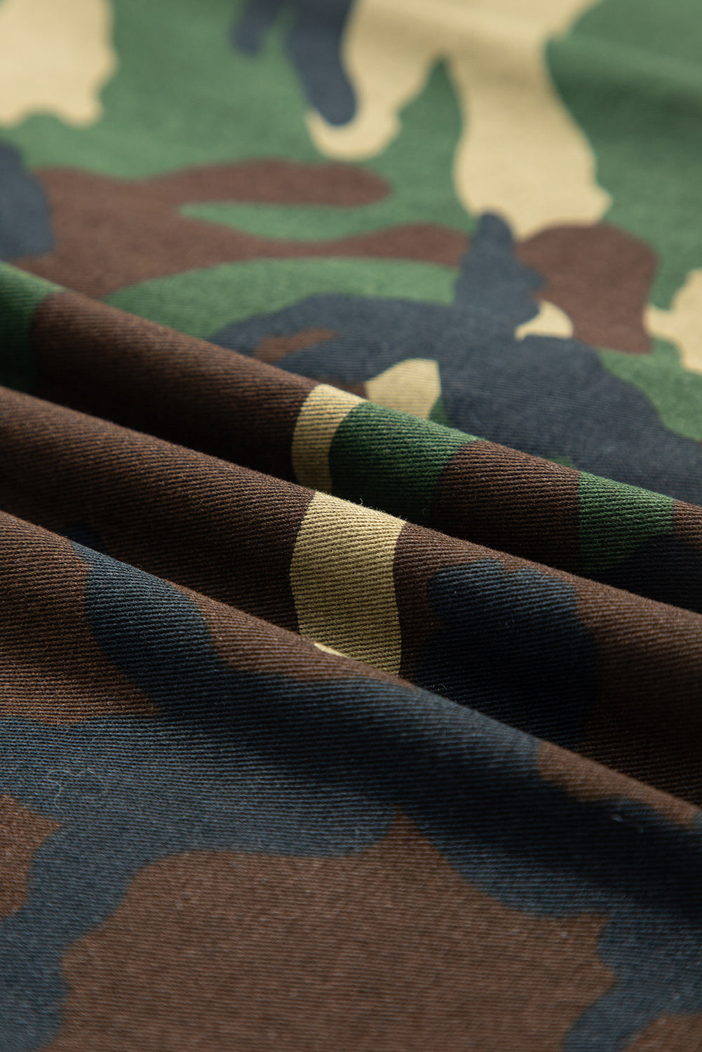 Brown Leopard Camo Patchwork Oversize Shacket